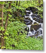 Woodland Waterfall Metal Print