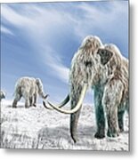 Woolly Mammoths, Artwork Metal Print
