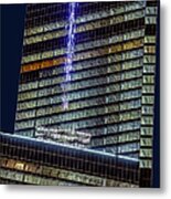 World Trade Center Mast Reflection Metal Print