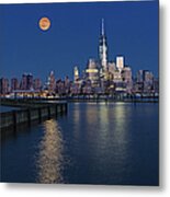 World Trade Center Super Moon Metal Print