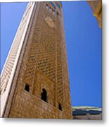 Worlds Tallest Minaret At 210m Hassan Ii Mosque Grand Mosque Sour Jdid Casablanca Morocco Metal Print