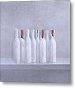 Wrapped Bottles On Grey 2005 Metal Print
