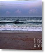 Wrightsville Sunset Waves Metal Print