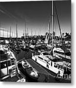 Yacht At The Pier Metal Print