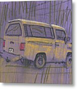 Yellow Camper Metal Print