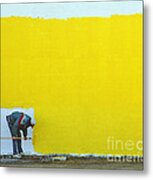 Yellow Paint Metal Print