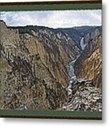 Yellowstone Artist's Point Overlook -  Panoramic Triptych Metal Print