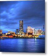 Yokohama Skyline Metal Print