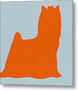Yorkshire Terrier Orange Metal Print