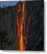 Yosemite Horsetail Falls Metal Print