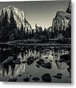 Yosemite National Park Valley View Reflection Metal Print