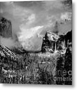 Yosemite Valley Clearing Winterstorm 1942 Metal Print