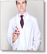Young Male Scientist Metal Print