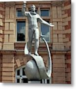 Yuri Gagarin Statue Metal Print