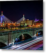 Boston Zakim Bridge Metal Print