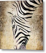 Zebra Fade Metal Print