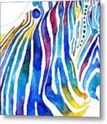 Zebra Stripes Metal Print