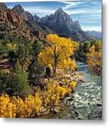 Zion National Park In Fall Metal Print