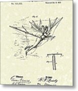 Flying Apparatus 1872 Patent Art #1 Metal Print