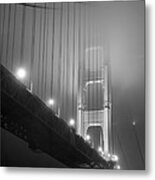 Golden Gate Bridge At Night #1 Metal Print