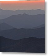 Great Smokie Mountains At Sunset #1 Metal Print