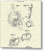 Harley Motorcycle 1934 Patent Art #1 Metal Print
