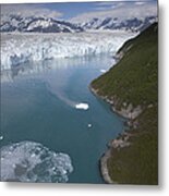 Hubbard Glacier Encroaching On Gilbert Point #5 Metal Print