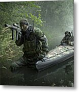Navy Seals Navigate The Waters #1 Metal Print