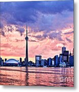 Toronto Sunset Skyline Metal Print