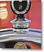 1924 Cadillac Phaeton Hood Ornament And Emblem Metal Print