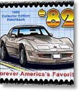 1982 Collector Edition Hatchback Corvette Metal Print
