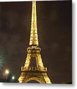 Eiffel Tower By Night #7 Metal Print