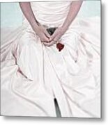 Lady With A Rose #2 Metal Print
