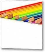 Rainbow Colored Pencils #2 Metal Print