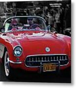 57 Fuel Injected Vette Metal Print