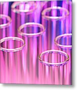 Laboratory Test Tubes In Science Research Lab Metal Print
