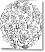 Various Plants Patterns #9 Metal Print