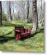 A Perfect Bench In The Country Metal Print