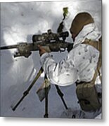 A Scout Sniper Prepares His Shot Metal Print