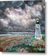 A Stroll Upon The Dunes Metal Print
