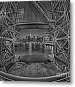 A View To The Empire State Bw Metal Print