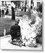 A Young Buddhist Monk Burned Himself Metal Print