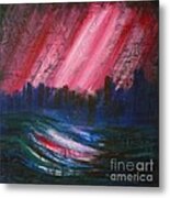 Abstract-red Metal Print