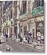 Al Fresco - Girona Spain Metal Print