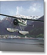 Alaska City Bus Metal Print