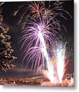 Alaska Winter Solstice Fireworks Metal Print