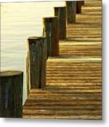 Along The Pier Metal Print