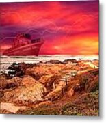 Anthony Boy Waiting Out The Storm Metal Print