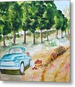 Apple Harvest Fun Metal Print