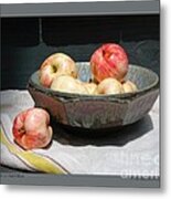 Apples In An Aerni Bowl Metal Print